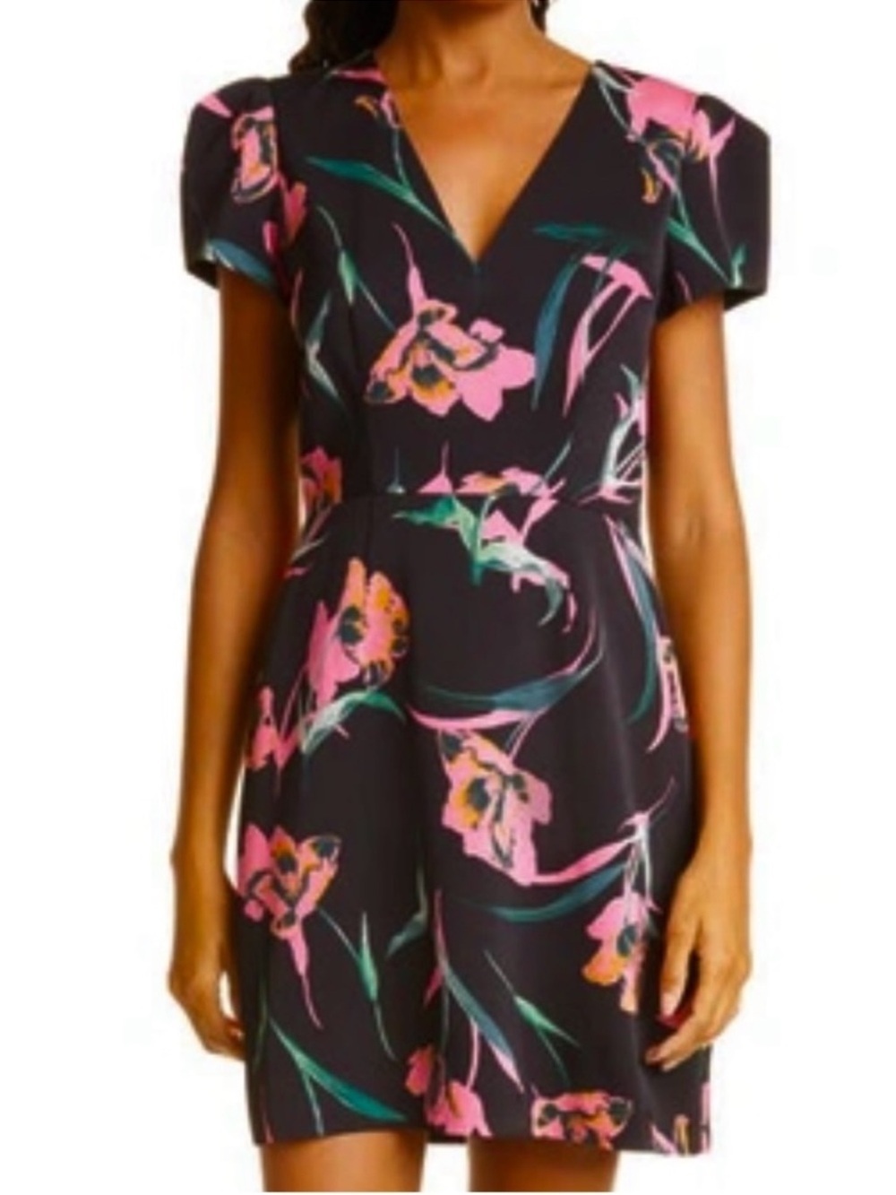 EUC MILLY Atalie Floating
Botanica Dress Black Floral Size 6